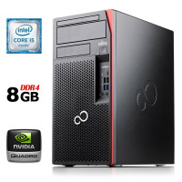 Комп'ютер Fujitsu Esprimo P757 E90+ Tower / Intel Core i5-6500 (4 ядра по 3.2-3.6 GHz) / 8 GB DDR4 / no HDD / nVidia Quadro 2000, 1 GB GDDR5, 128-bit / 280W б/в
