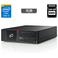 Комп'ютер Fujitsu Esprimo E720 E90+ SFF / Intel Core i5-4590 (4 ядра по 3.3 - 3.7 GHz) / 16 GB DDR3 / 240 GB SSD / Intel HD Graphics 4600 / 280W / DVD-RW / DisplayPort б/в