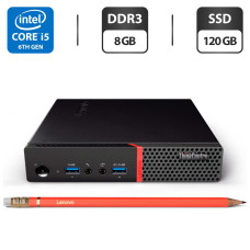 Неттоп Lenovo ThinkCentre /Core i5-6500T (4 ядра по 2.5-3.1 GHz) / 8GB DDR3 / 120GB SSD / HD Graphics 530 / DisplayPort б/в
