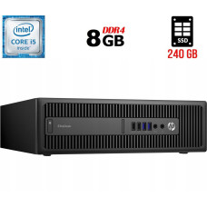 Комп'ютер HP EliteDesk 800 G2 SFF / Intel Core i5-6600 (4 ядра по 3.3 - 3.9 GHz) / 8 GB DDR4 / 240 GB SSD / Intel HD Graphics 530 / 200W / DisplayPort б/в