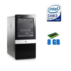 Комп'ютер HP Compaq dx2400 Tower / Intel Core 2 Quad Q9400 (4 ядра по 2.66 GHz) / 4 GB DDR2 / 320 GB HDD / Intel GMA 3100 Graphics / DVD-ROM б/в