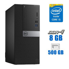 Комп'ютер Dell OptiPlex 7040 Tower / Intel Core i5-6600K (4 ядра по 3.5 - 3.9 GHz) / 8 GB DDR4 / 500 GB HDD / Intel HD Graphics 530 / DVD-RW б/в