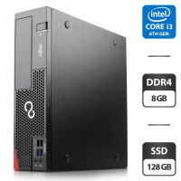 Комп'ютер Fujitsu Esprimo D956 E90+ SFF / Intel Core i3-6100 (2 (4) ядра по 3.7 GHz) / 8 GB DDR4 / 128 GB SSD / Intel HD Graphics 530 / DVI б/в