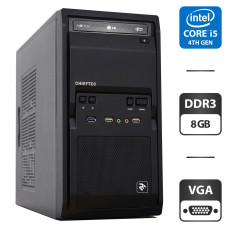 Комп'ютер Б-клас 2E Rational 1305 Tower / Intel Core i5-3470 (4 ядра по 3.2 - 3.6 GHz) / 8 GB DDR3 / 500 GB HDD / Intel HD Graphics 2500 / DVD-ROM / 350W / VGA б/в