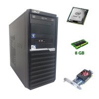Комп'ютер Acer Veriton M290 Tower / Intel Core i3-2130 (2 ядра по 3.4 GHz) / 8 GB DDR3 / 500 GB HDD / Radeon HD 8490 1GB / DVD-RW