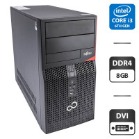 Комп'ютер Fujitsu Esprimo P556 E85+ Tower / Intel Core i3-6100 (2 (4) ядра по 3.7 GHz) / 8 GB DDR4 / 320 GB HDD NEW / Intel HD Graphics 530 / DVD-ROM / DVI / Windows 11 Pro б/в