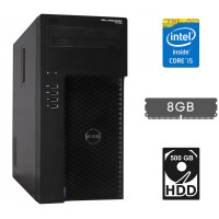 Комп'ютер Dell Precision T1700 Tower / Intel Core i5-4590 (4 ядра по 3.3 - 3.7 GHz) / 8 GB DDR3 / 500 GB HDD / Intel HD Graphics 4600 / 365W / DVD-ROM / DisplayPort б/в