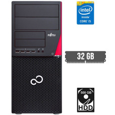 Комп'ютер Fujitsu Esprimo P720 E90+ Tower / Intel Core i5-4590 (4 ядра по 3.3 - 3.7 GHz) / 32 GB DDR3 / 500 GB HDD / Intel HD Graphics 4600 / DisplayPort б/в