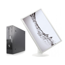 Комплект ПК: Fujitsu Esprimo E500 E85+ SFF / Intel Core i3-2120 (2 (4) ядра по 3.3 GHz) / 16 GB DDR3 / 480 GB SSD / Intel HD Graphics 2000 + Монітор AOC E2770PQU / 27" (1920x1080) TN / 2x 2W б/в