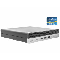Неттоп HP ProDesk 600 G4 DM USFF / Intel Core i5-8500T (6 ядер по 2.1 - 3.5 GHz) / 16 GB DDR4 / 256 GB SSD / Intel UHD Graphics 630 / Win 10 Pro б/в