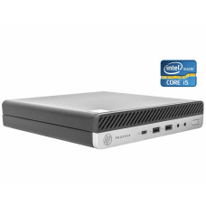 Неттоп HP ProDesk 600 G4 DM USFF / Intel Core i5-8500T (6 ядер по 2.1 - 3.5 GHz) / 16 GB DDR4 / 256 GB SSD / Intel UHD Graphics 630 / Win 10 Pro б/в