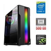 Ігровий ПК Tower / Intel Core i7-4770 (4(8) ядра по 3.4-3.9 GHz) / 8 GB DDR3 / 500GB SSD NEW / GeForce GTX 1070, 8 GB GDDR5, 256-bit б/в