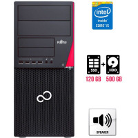 Комп'ютер Fujitsu Esprimo P720 E90+ Tower / Core i5-4590 (4 ядра по 3.3-3.7 GHz) / 8GB DDR3 / 120GB SSD + 500GB HDD /HD Graphics 4600 / DisplayPort / DVI б/в