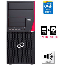 Комп'ютер Fujitsu Esprimo P720 E90+ Tower / Core i5-4590 (4 ядра по 3.3-3.7 GHz) / 8GB DDR3 / 120GB SSD + 500GB HDD /HD Graphics 4600 / DisplayPort / DVI б/в