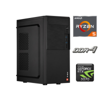 Ігровий ПК 2E ALFA Black Tower NEW / AMD Ryzen 5 3600 (6 (12) ядер по 3.6 - 4.2 GHz) / 16 GB DDR4 / 500 GB SSD M2 NVME + 3000 GB HDD / nVidia GeForce RTX 3070 8 GB GDDR6 256bit / 750W б/в