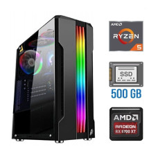 Ігровий ПК Tower / AMD Ryzen 5 4500 (6 (12) ядер по 3.6 - 4.1 GHz) NEW / 16 GB DDR4 NEW / 500 GB SSD NEW / AMD Radeon RX 5700 XT, 8 GB GDDR6, 256-bit б/в