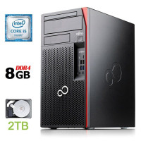 Комп'ютер Fujitsu Esprimo P757/E90+ Tower / Core i5-6500 (4 ядра по 3.2-3.6GHz) / 8GB DDR4 / 2000GB HDD / HD Graphics 530 / 280W / DisplayPort / DVI б/в