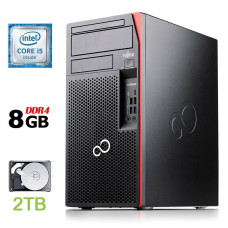 Комп'ютер Fujitsu Esprimo P757/E90+ Tower / Core i5-6500 (4 ядра по 3.2-3.6GHz) / 8GB DDR4 / 2000GB HDD / HD Graphics 530 / 280W / DisplayPort / DVI б/в