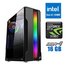 Ігровий ПК Tower / Intel Core i5-13400F (10(16) ядер по 1.8-4.6 GHz) / 16 GB DDR4 / 500 GB SSD M.2 / GeForce RTX 3060, 12 GB GDDR6, 192-bit / 700W