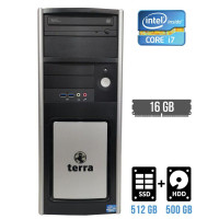 Ігровий ПК Terra /Core i7-3770 4 (8) ядра 3.4 - 3.9 GHz/16GB DDR3/512GB SSD+500GB HDD /Radeon RX 570, 4GB GDDR5 / DVD-ROM/Win 10 б/в