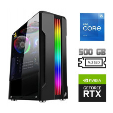 Ігровий ПК Intel Core i5-11400F (6 (12) ядер по 2.6 - 4.4 GHz) / 16 GB DDR4 / 500 GB SSD M.2 / nVidia GeForce RTX 3060 Ti, 8 GB GDDR6, 256-bit / 700W