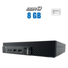 Неттоп Dell OptiPlex 3020 USFF / Intel Pentium G3250T (2 ядра по 2.8 GHz) / 8 GB DDR3 / 120 GB SSD / Intel HD Graphics / 65W / Win 10 Pro б/в