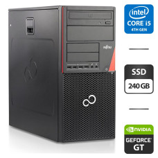 Комп'ютер Fujitsu Esprimo P720 E90+ Tower / Intel Core i5-4570 (4 ядра по 3.2 - 3.6 GHz) / 8 GB DDR3 / 240 GB SSD / nVidia GeForce GT 730, 2 GB GDDR3, 64-bit / DisplayPort б/в