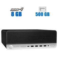 Комп'ютер HP ProDesk 600 G3 SFF / Intel Core i3-6100 (2 (4) ядра по 3.7 GHz) / 8 GB DDR4 / 500 GB HDD / Intel HD Graphics 530 / USB Type-C б/в
