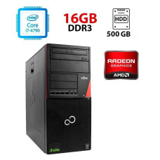 Комп'ютер Fujitsu Esprimo P920 Tower / Intel Core i7-4790 (4 (8) ядра по 3.6 - 4.0 GHz) / 16 GB DDR3 / 500 GB HDD / AMD Radeon HD 7470, 1 GB GDDR5, 64-bit б/в