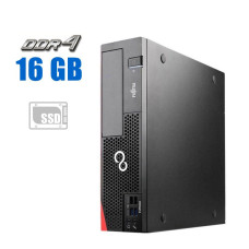 Комп'ютер Fujitsu Esprimo D556-2 E90+ SFF / Intel Core i3-6100 (2 (4) ядра по 3.7 GHz) / 16 GB DDR4 / 240 GB SSD / Intel HD Graphics 530 б/в