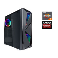 Ігровий ПК 1stPlayer Color Miditower NEW / AMD Ryzen 5 3600 (6 (12) ядер по 3.6 - 4.2 GHz) / 16 GB DDR4 / 500 GB SSD / AMD Radeon RX 570, 8 GB GDDR5, 256-bit / 750W б/в
