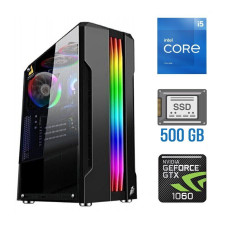 Ігровий ПК Tower / Intel Core i5-11400F (6 (12) ядер по 2.6 - 4.4 GHz) NEW / 16 GB DDR4 NEW / 500 GB SSD NEW / nVidia GeForce GTX 1060, 3 GB GDDR5, 192-bit б/в