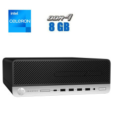 Комп'ютер HP ProDesk 600 G3 SFF / Intel Celeron G3900 (2 ядра по 2.8 GHz) / 8 GB DDR4 / 320 GB HDD / Intel HD Graphics 510 / USB Type-C б/в
