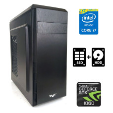 Ігровий ПК Colossus 14 Tower / Intel Core i7-4770 (4(8) ядра по 3.4-3.9 GHz) / 16GB DDR3 / 120GB SSD + 500GB HDD / GeForce GTX 1060, 6GB GDDR5, 192-bit / 500W / DVI / HDMI / DisplayPort б/в