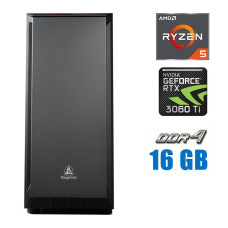 Ігровий ПК Segotep Tower / AMD Ryzen 5 4500 (6 (12) ядер по 3.6 - 4.1 GHz) / 16 GB DDR4 / 500 GB M.2 / nVidia GeForce RTX 3060 Ti, 8 GB GDDR6, 256-bit / 700W б/в