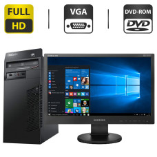 Комплект ПК: комп'ютер Б-клас Lenovo ThinkCentre / Core i5-2400 (4 яра по 3.1-3.4 GHz) / 4GB DDR3 / 500GB HDD / HD Graphics 2000 + Монитор Samsung SyncMaster 2243SN / 22" TN / VGA б/в