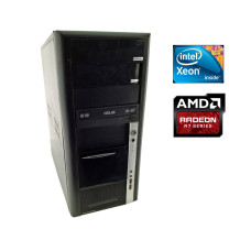 Ігровий ПК Intel Xeon W3520 (4 (8) ядра по 2.66 - 2.93 GHz) / 12 GB DDR3 / 240 GB SSD + 500 GB HDD / AMD Radeon R7 360, 2 GB GDDR5, 128-bit / DVD-RW / 500W б/в
