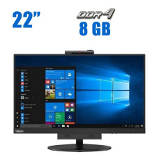 Моноблок Lenovo ThinkCentre Tiny-in-One 3 / 22" (1920x1080) IPS / Intel Core i3-6100 (2 (4) ядра по 3.7 GHz) / 8 GB DDR4 / 256 GB SSD M.2 / Intel HD Graphics 530 / WebCam / Вбудовані колонки 2x 2W б/в