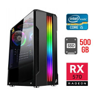 Ігровий ПК Intel Core i5-3470 (4 ядра по 3.2-3.6GHz) / 8GB DDR3 / 500GB SSD / AMD Radeon RX 570, 4GB GDDR5, 256-bit б/в