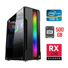 Ігровий ПК Intel Core i5-3470 (4 ядра по 3.2-3.6GHz) / 8GB DDR3 / 500GB SSD / AMD Radeon RX 570, 4GB GDDR5, 256-bit б/в