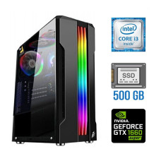 Ігровий ПК Tower / Intel Core i3-6100 (2 (4) ядра по 3.7 GHz) / 8 GB DDR4 NEW / 500 GB SSD NEW / nVidia GeForce GTX 1660 Super, 6 GB GDDR6, 192-bit б/в