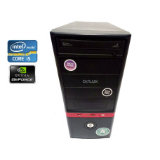 ПК Delux Tower / Intel Core i5-2500K (4 ядра по 3.3 - 3.7 GHz) / 8 GB DDR3 / 120 GB SSD NEW + 500 GB HDD / nVidia GeForce GTS 450, 1 GB GDDR5, 128-bit / 450W / DVD-ROM б/в