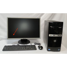 Комплект ПК: HP / Core 2Duo E7500 2ядра 2.93GHz / 4GB DDR3 / 250GB HDD / DVD-RW / Монітор Samsung 2243BW 22 "