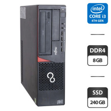 Комп'ютер Fujitsu Esprimo E720 E90+ SFF / Intel Core i3-4130 (2 (4) ядра по 3.4 GHz) / 8 GB DDR3 / 240 GB SSD NEW / Intel HD Graphics 4600 / DVD-ROM / VGA б/в