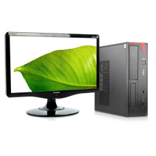 Комплект ПК: Fujitsu Esprimo E420 E85+ SFF / Intel Core i3-4160 (2 (4) ядра по 3.6 GHz) / 8 GB DDR3 / 500 GB HDD / Intel HD Graphics 4400 + Монітор ViewSonic VA1931wa / 19" (1366x768) TN / 1x VGA / VESA 100x100 б/в