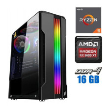 Ігровий ПК Tower AMD Ryzen 5 4500 (6(12) ядер по 3.6-4.1 GHz) NEW / 16GB DDR4 NEW / 480GB SSD NEW + 500GB HDD / Radeon RX 5700 XT, 8GB GDDR6, 256-bit / 700W NEW б/в
