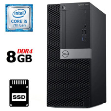 Комп'ютер Dell OptiPlex 7050 Tower / Intel Core i5-7500 (4 ядра по 3.4 - 3.8 GHz) / 8 GB DDR4 / 120 GB SSD / Intel HD Graphics 630 / 240W / HDMI / DisplayPort б/в