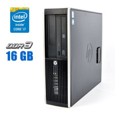 Комп'ютер Б-клас HP Compaq 8300 Elite SFF / Intel Core i7-3770 (4 (8) ядра по 3.4 - 3.9 GHz) / 16 GB DDR3 / 120 GB SSD + 500 GB HDD / Intel HD Graphics 4000 / DVD-ROM б/в