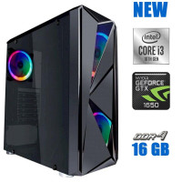 Ігровий ПК 1stPlayer FIREROSE RGB Tower / Intel Core i3-10100F (4 (8) ядра по 3.6 - 4.3 GHz) / 16 GB DDR4 / 240 GB SSD / nVidia GeForce GTX 1650, 4 GB GDDR5, 128-bit / 700W