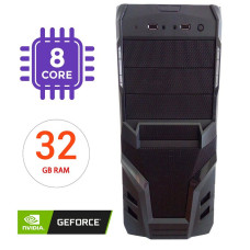 Комп'ютер б/у X79 Tower NEW / Xeon E5-2689 8(16) ядер 2.6-3.6 GHz / 32 GB DDR3 ECC / 240 GB SSD / GeForce GT 630 2 GB / 400W